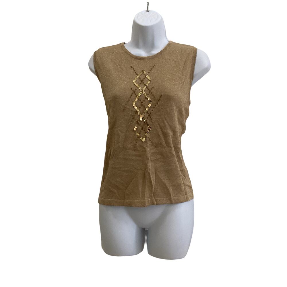 BAMBOO Sleeveless Gold Top